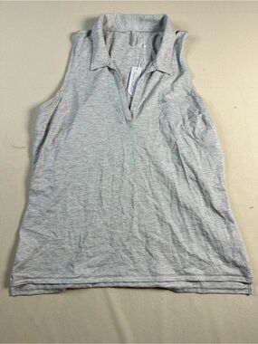 TravisMathew Women's Sleeveless Majorca Golf Polo XL Heather Light Gray